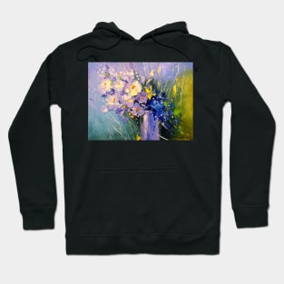 A bouquet of morning flowers in a glass Hoodie